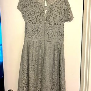 J Crew Gray Alisa Lace Dress